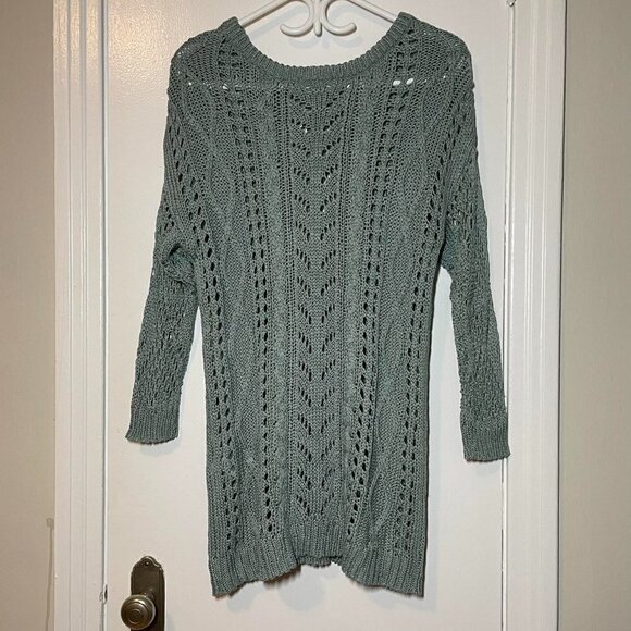 MOUSSY Long Sleeve Crochet Knit Sweater Dress - Picture 4 of 5